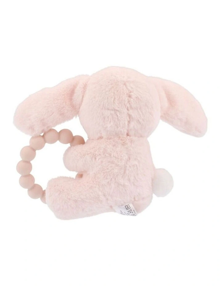 Koala Dream Snuggle Pal Rosie Rabbit With Silicone Teething Ring Pink 0m  image 4