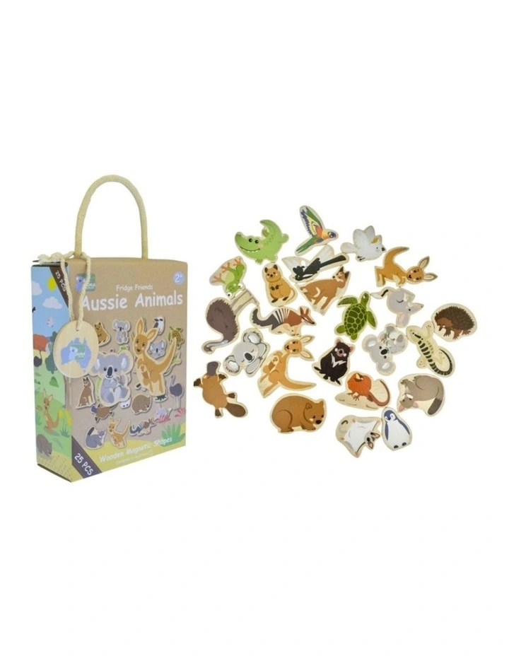 25pc Koala Dream Fridge Friends Wooden Magnetic Australian Animals 2y image 1