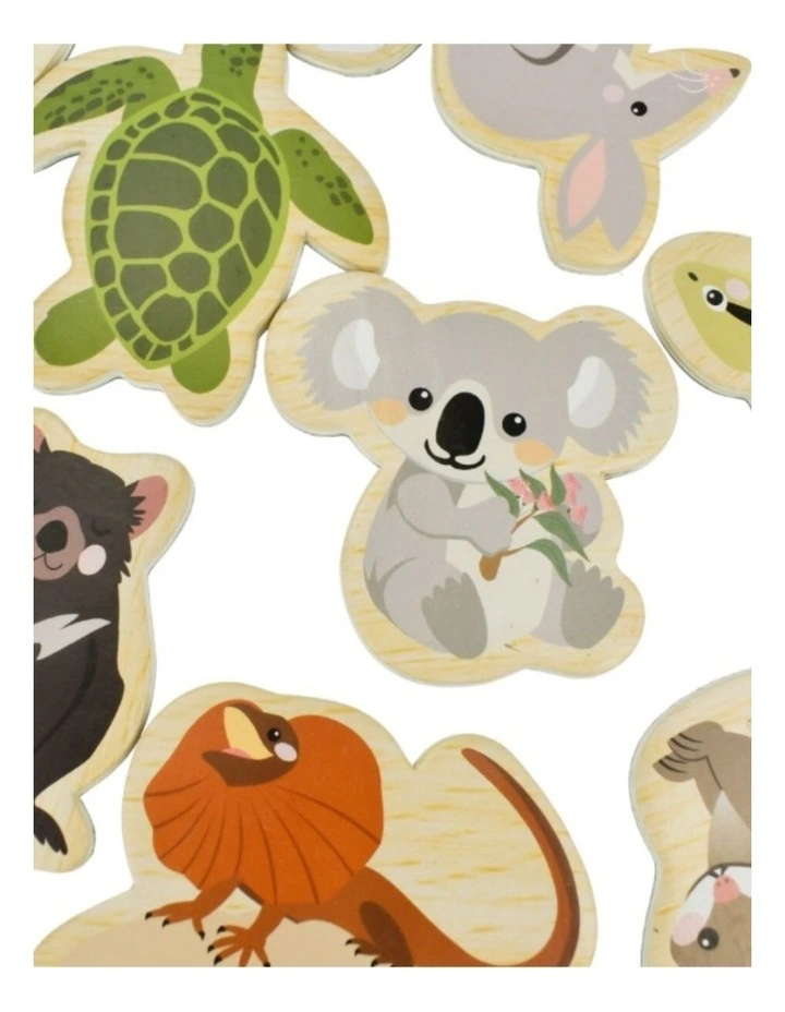 25pc Koala Dream Fridge Friends Wooden Magnetic Australian Animals 2y image 4