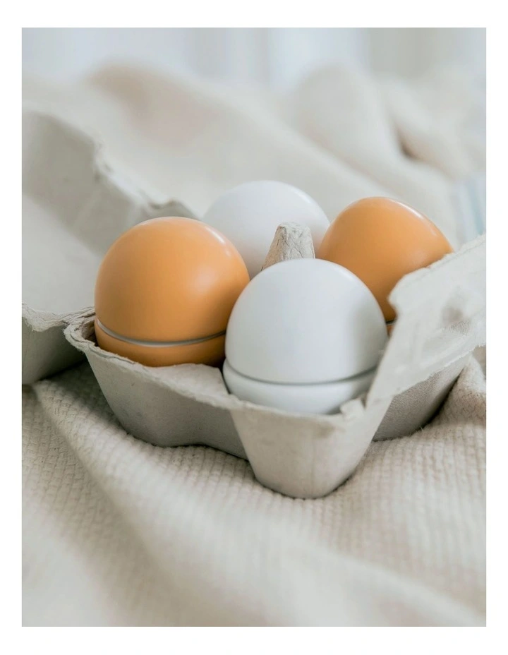 New Classic Toys Wooden Cutting Eggs Kids Pretend Play Toy Multicolour 24m image 2