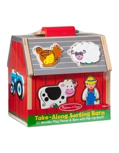 Melissa & Doug Take Along Sorting Play Barn Kids Toy Animal Themed 2y