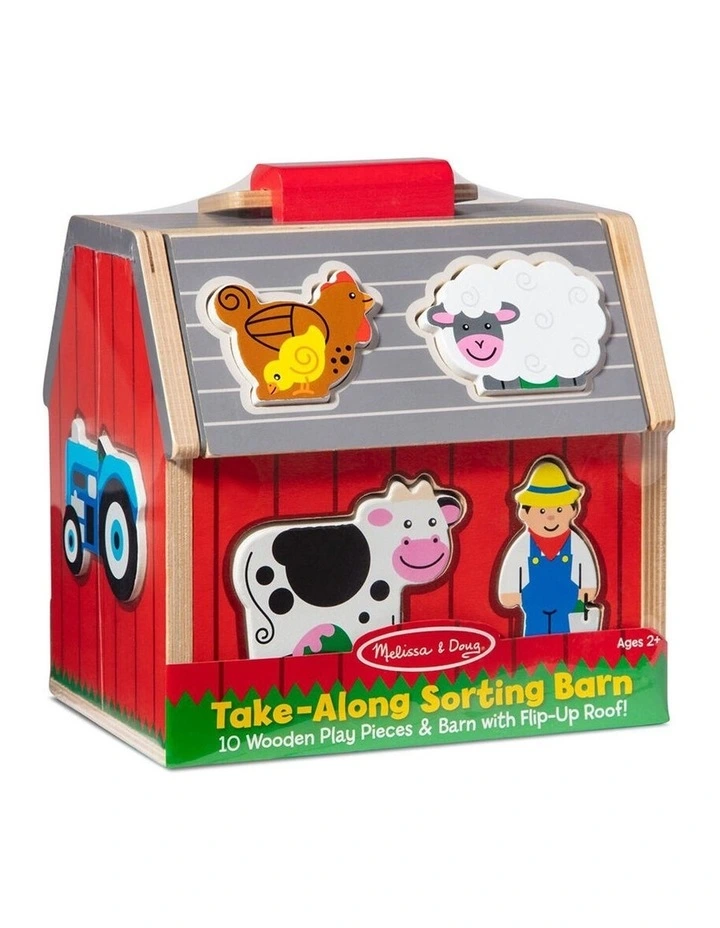 Melissa & Doug Take Along Sorting Play Barn Kids Toy Animal Themed 2y image 1