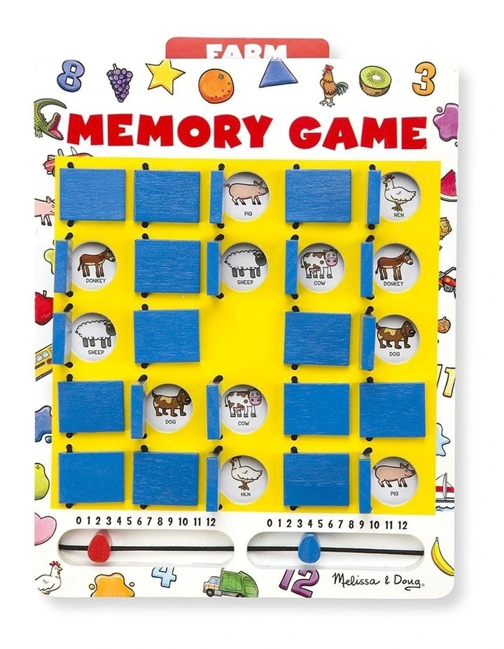 Melissa & Doug Flip to Win Memory Game 14 Fun Themes No Loose Pieces Kids 5y image 1