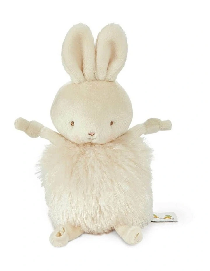 Bunnies by the Bay - Baby 'Rutabaga Bunny' Roly Poly - Soft Toy - Beige - 16cm image 1