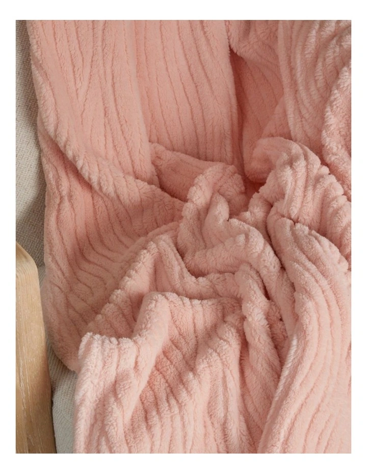 Fleur Darling Fluffy Blanket in Soft Pink image 2