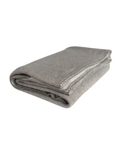 Atelier Blanket Throw in Grey & White