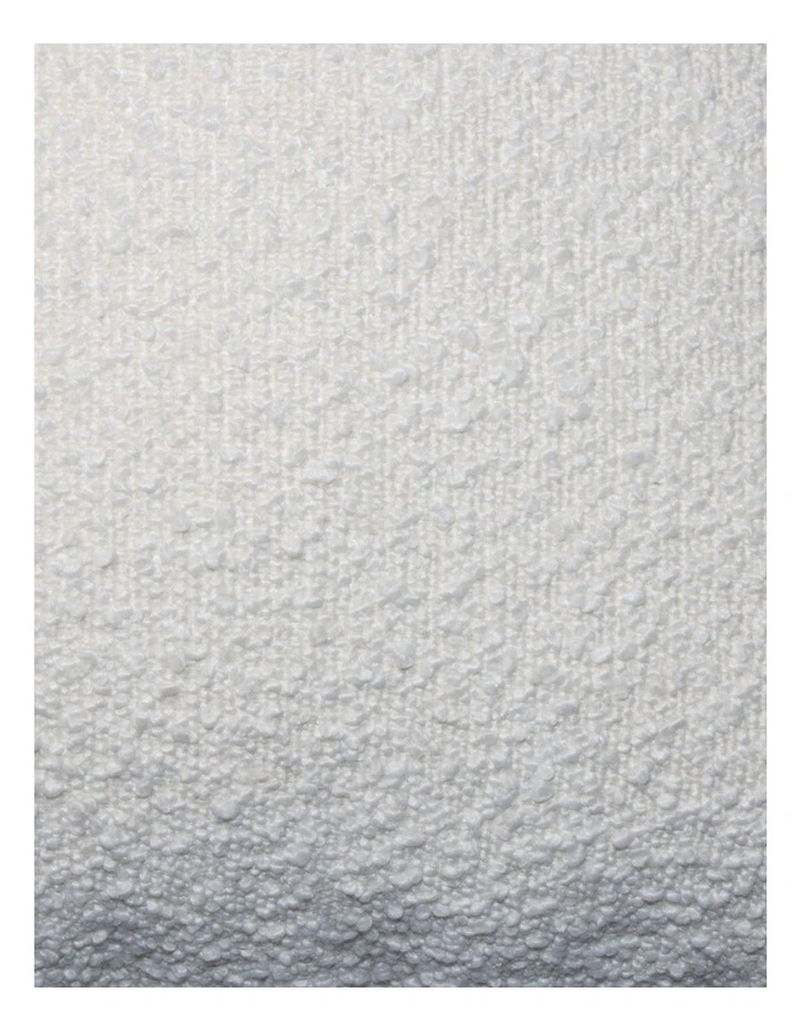 Brooklyn Feather Filled European Boucle Cushion in White image 4