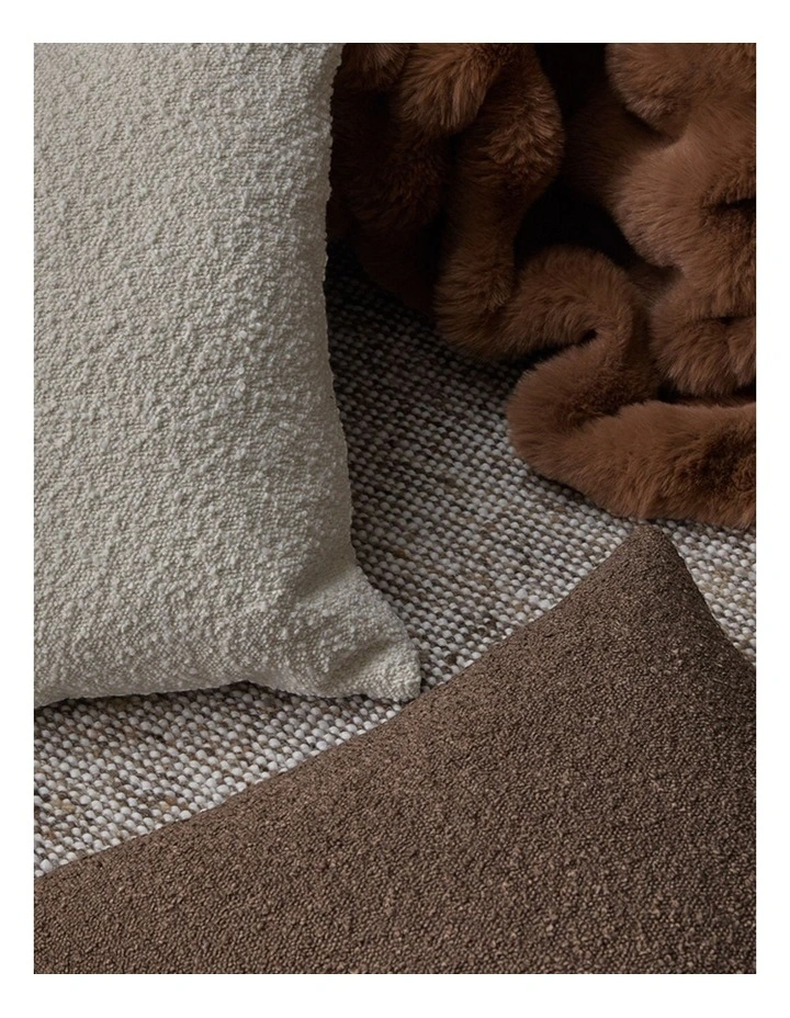 Brooklyn Feather Filled Boucle Cushion in White image 2
