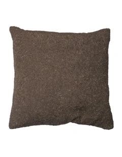 Brooklyn Feather Filled Boucle Cushion in Chocolate