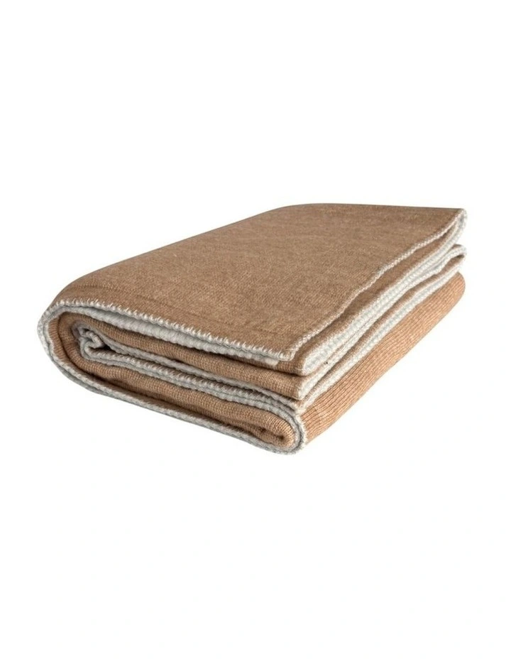 Atelier Blanket Throw in Brown & White image 1