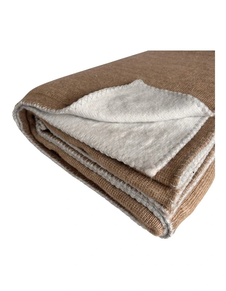 Atelier Blanket Throw in Brown & White image 3