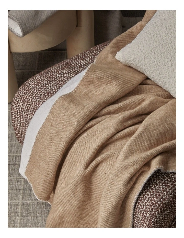 Atelier Blanket Throw in Brown & White image 5