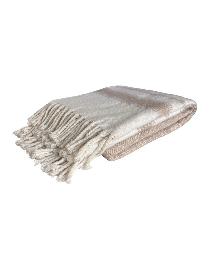 Marai Woven Throw in Sand Multi image 1