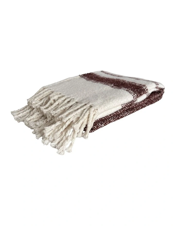 Marai Woven Throw in Chocolate Multi image 1
