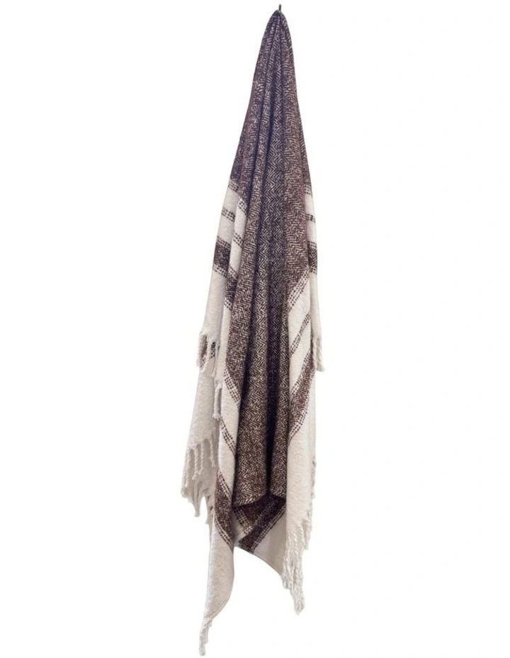 Marai Woven Throw in Chocolate Multi image 2