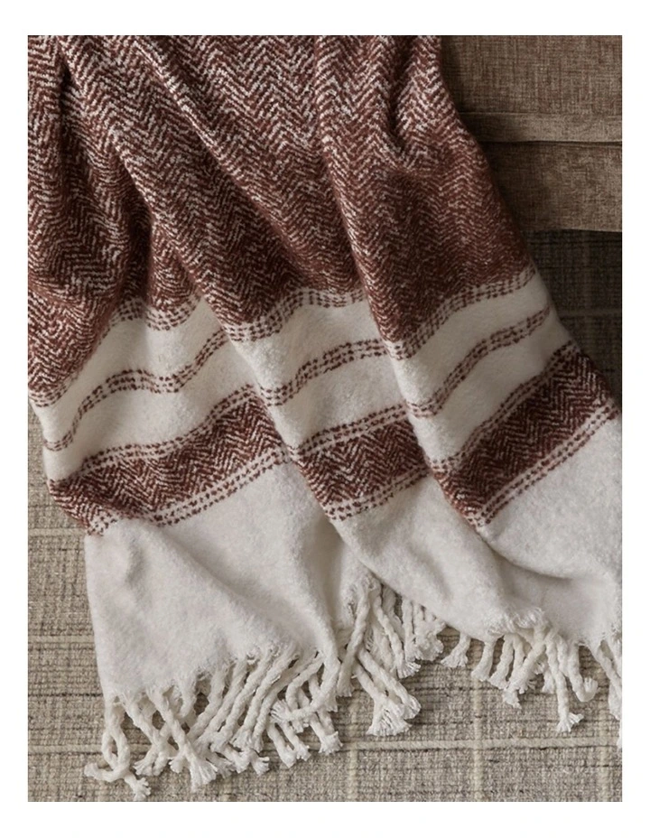 Marai Woven Throw in Chocolate Multi image 4
