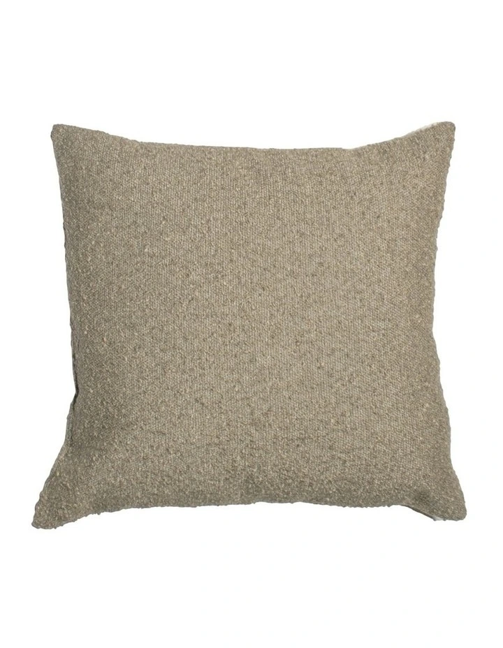 Brooklyn Feather Filled Boucle Cushion in Khaki image 1