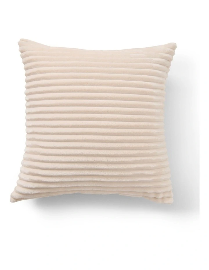 Embossed Fleece Cushion Set of 2 45x45cm in Vanilla image 2