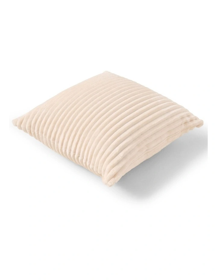 Embossed Fleece Cushion Set of 2 45x45cm in Vanilla image 5