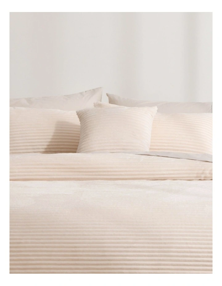 Embossed Fleece Cushion Set of 2 45x45cm in Vanilla image 6