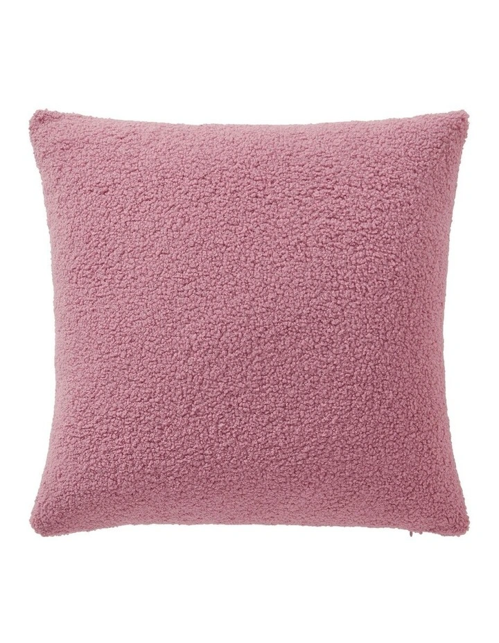 Otis Teddy Fleece Cushion Covers 45x45cm Set of 2 in Rose Pink image 3