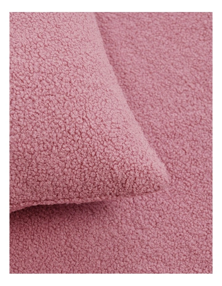 Otis Teddy Fleece Cushion Covers 45x45cm Set of 2 in Rose Pink image 4