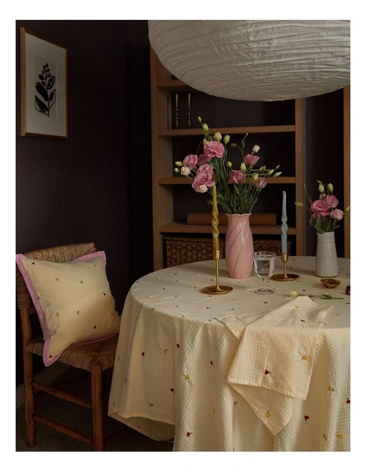 Forget Me Not Embroidered Cushion Cover image 4