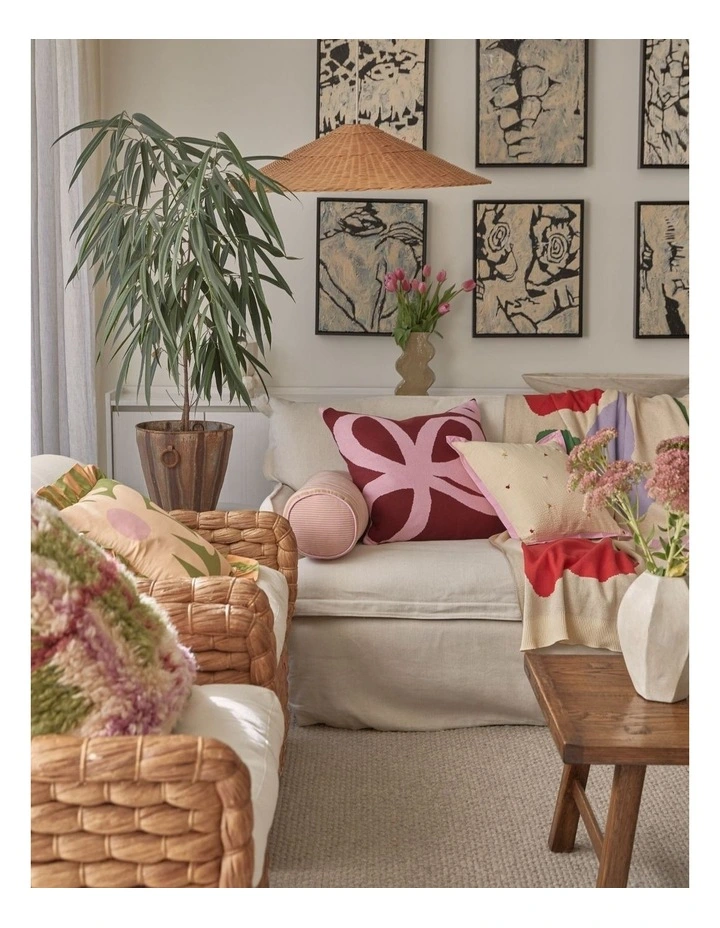 Forget Me Not Embroidered Cushion Cover image 5