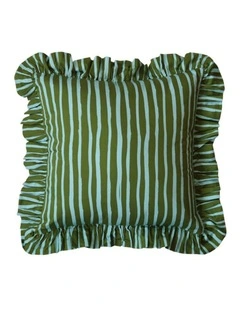 Strokes Ruffle Cushion Cover