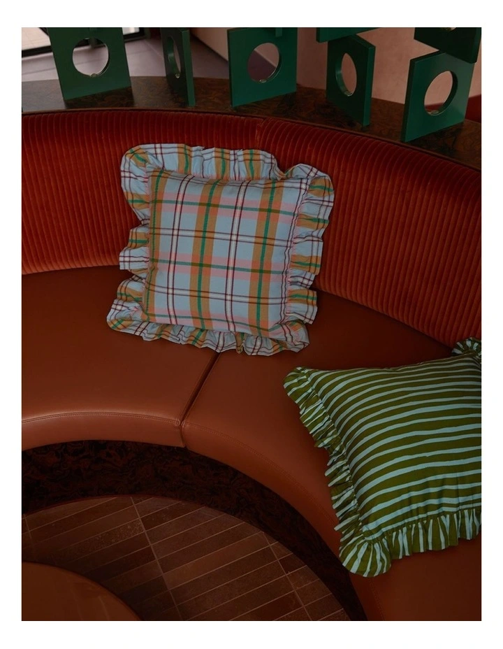 Strokes Ruffle Cushion Cover image 2