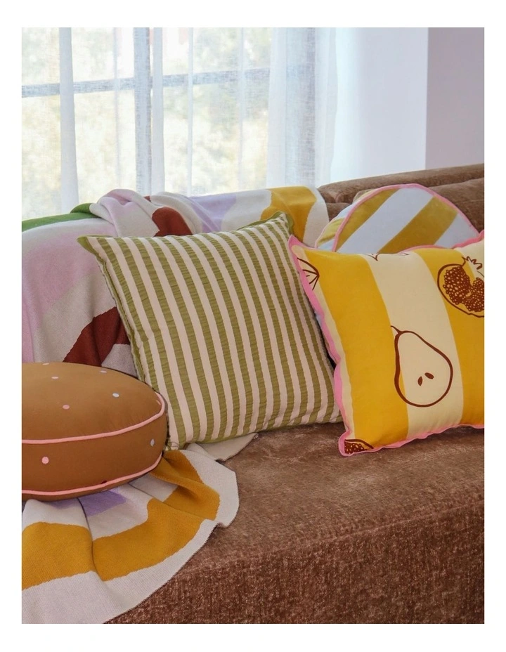 Pistachio Seersucker Cushion Cover image 3