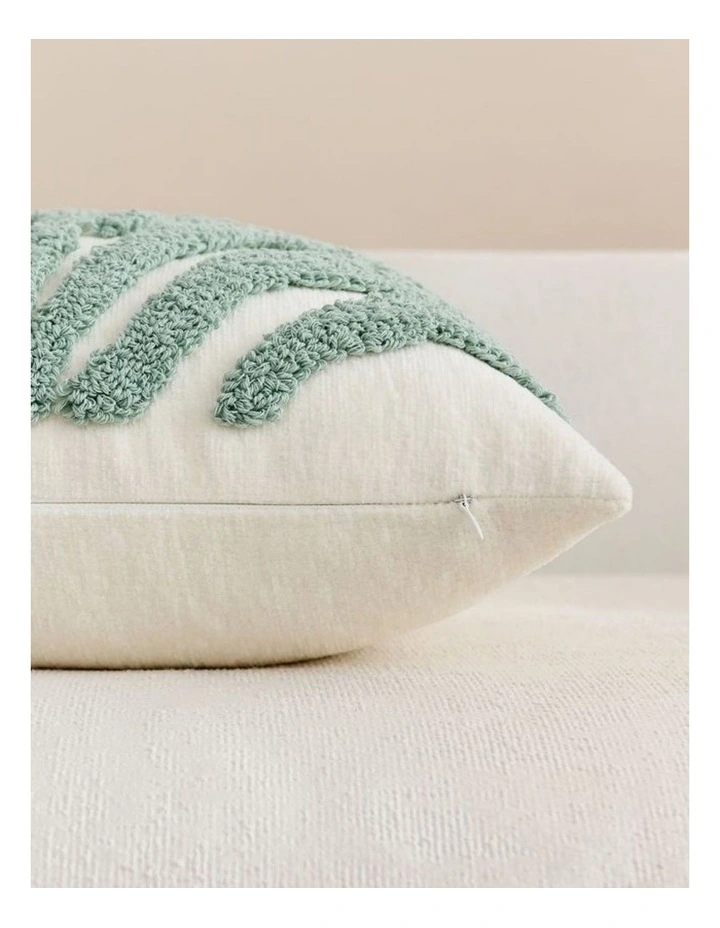 GIOIA CASA Tufted Leaf Cushion Covers in Seafoam 2 Pack image 4