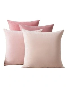 GIOIA CASA Velvet Cushion Covers in Mixed Pink 4 Pack
