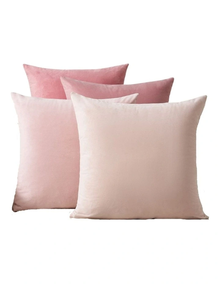 GIOIA CASA Velvet Cushion Covers in Mixed Pink 4 Pack image 1