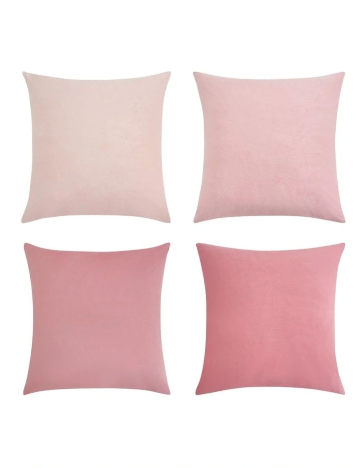 GIOIA CASA Velvet Cushion Covers in Mixed Pink 4 Pack image 3