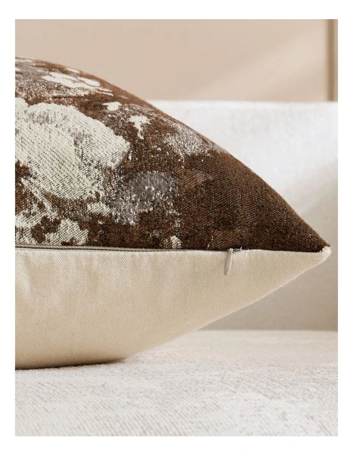 GIOIA CASA Vintage Floral Chenille Cushion Covers in Brown 2 Pack image 4