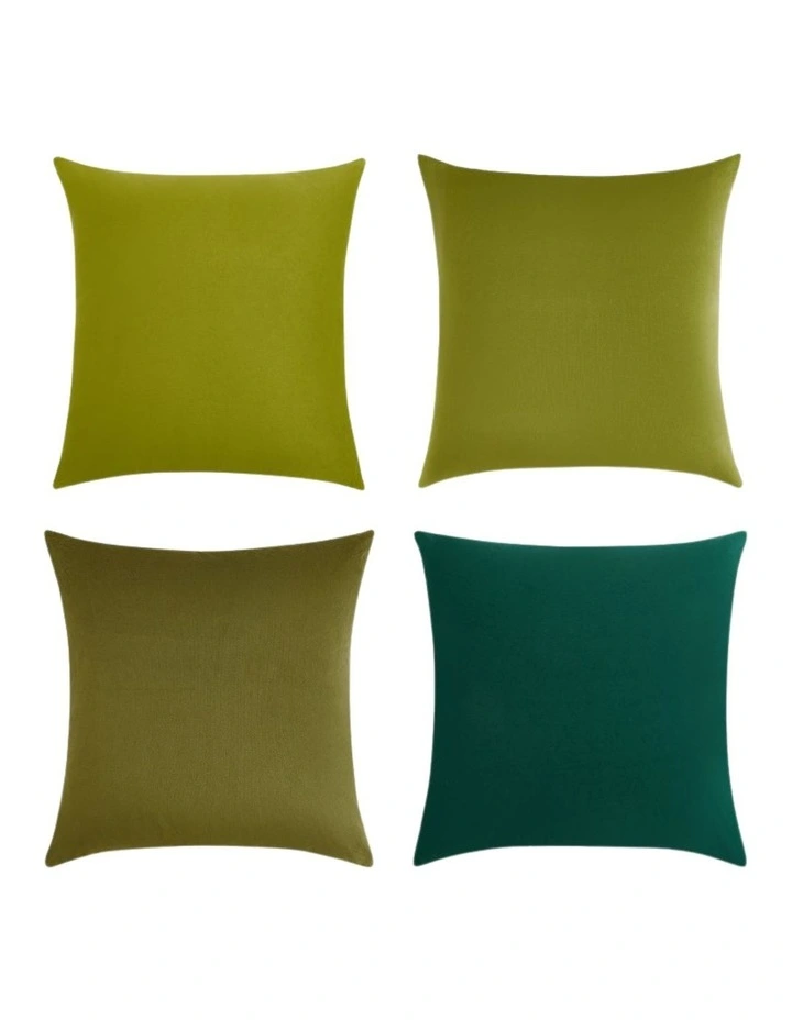 GIOIA CASA Velvet Cushion Covers in Mixed Green  4 Pack image 3