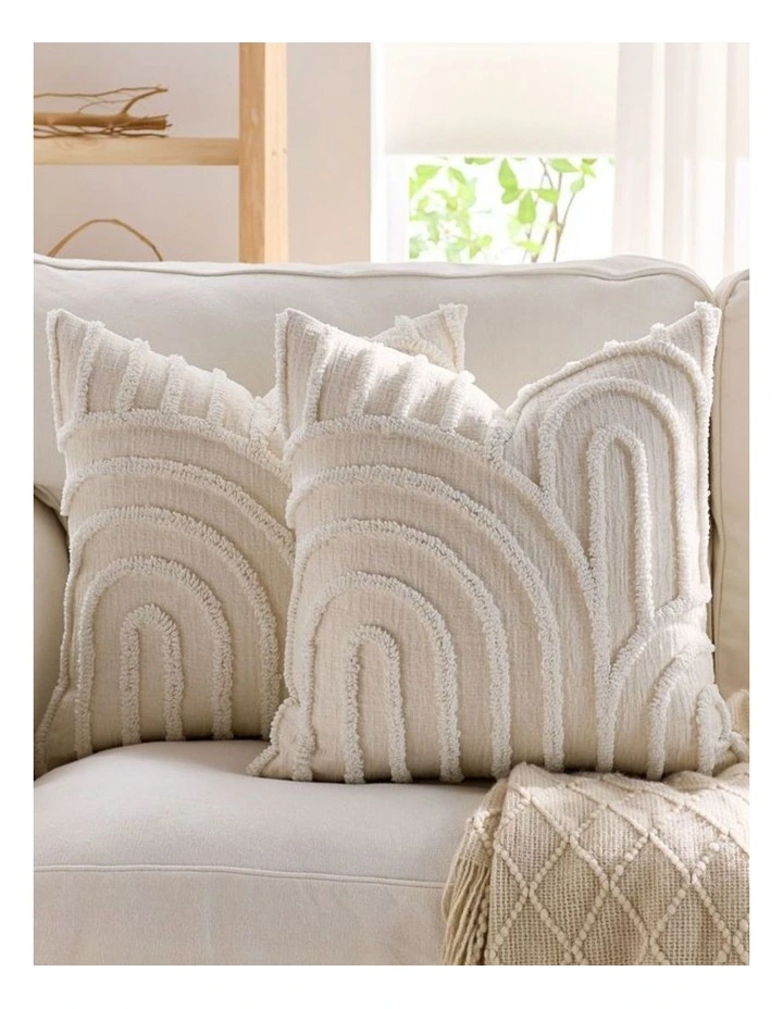 GIOIA CASA Tufted Arch Cushion Covers in Snow 2 Pack image 2