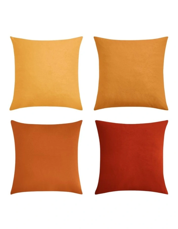 GIOIA CASA Velvet Cushion Covers in Mixed Yellow  4 Pack image 3