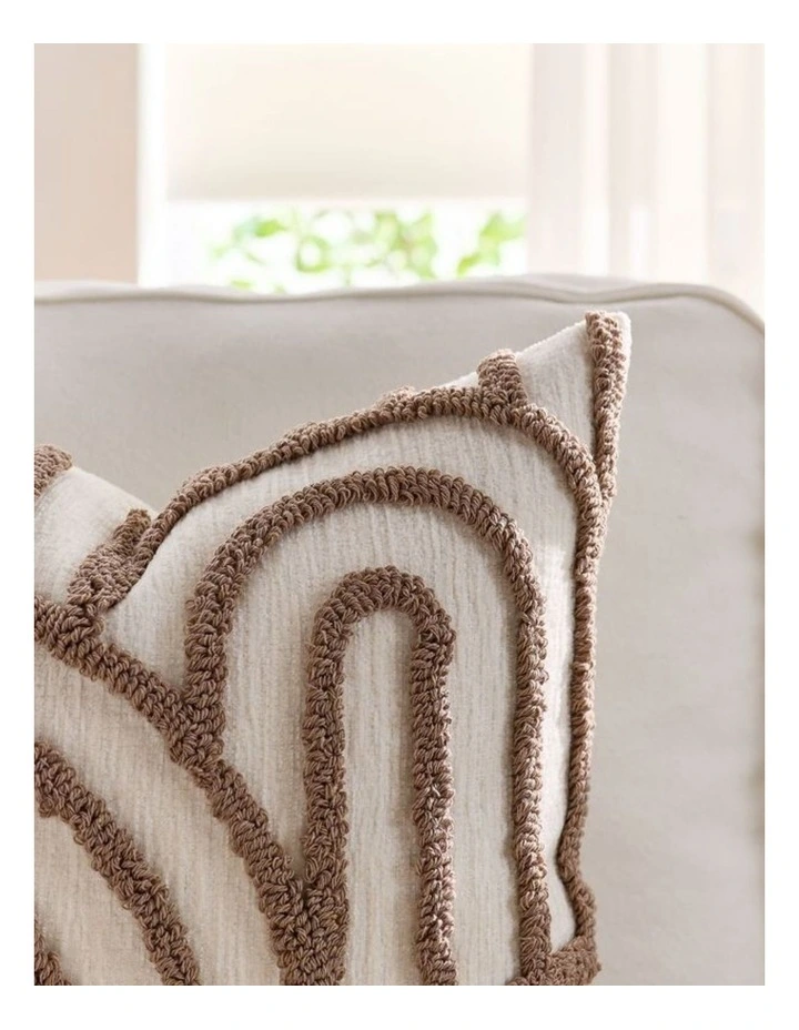 GIOIA CASA Tufted Arch Cushion Covers in Brown 2 Pack image 3