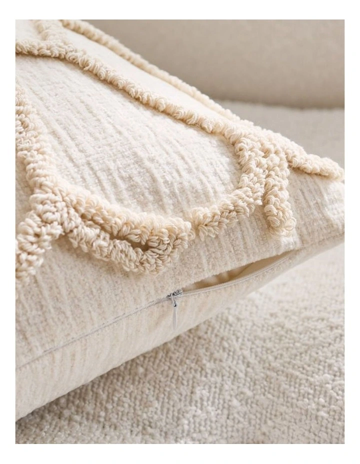 GIOIA CASA Tufted Rose Cushion Covers in Beige 2 Pack image 4