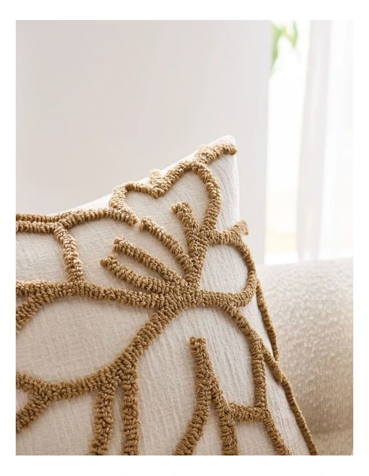GIOIA CASA Tufted Rose Cushion Covers in Tan 2 Pack image 3
