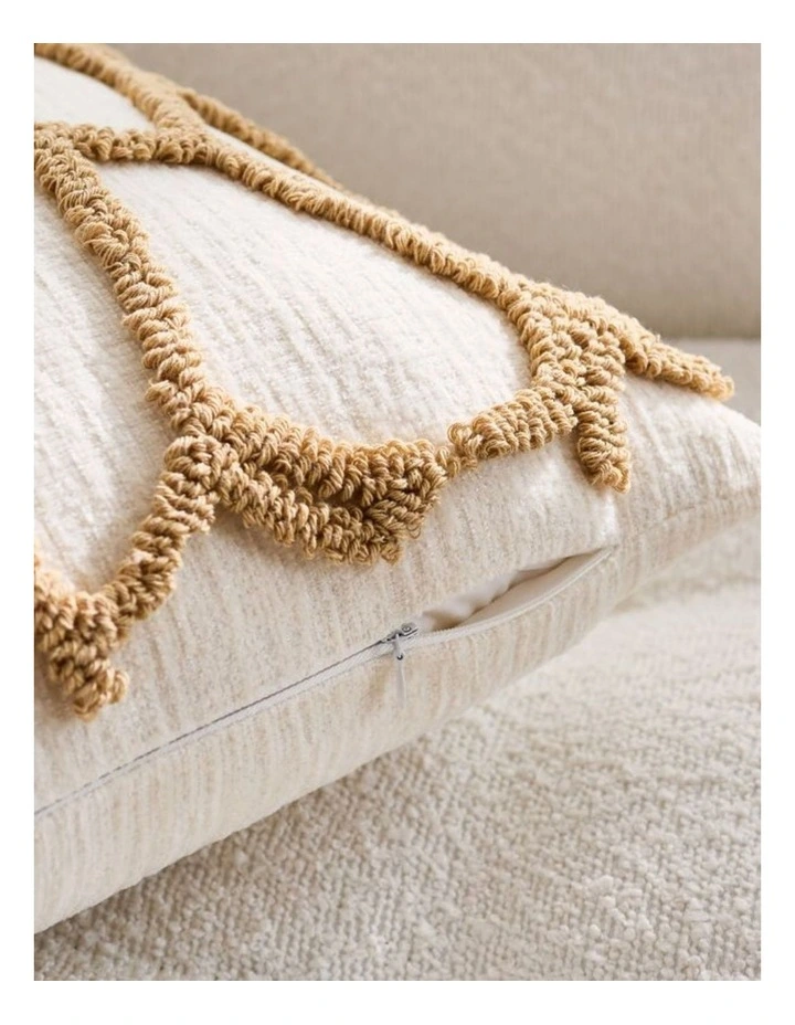 GIOIA CASA Tufted Rose Cushion Covers in Tan 2 Pack image 4