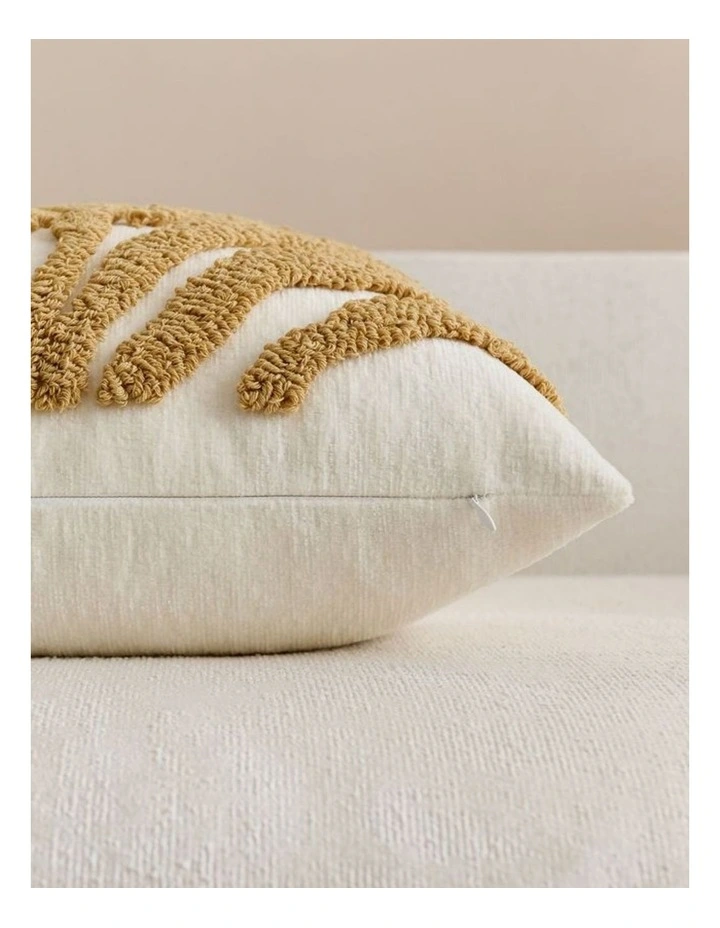 GIOIA CASA Tufted Leaf Cushion Covers in Mustard 2 Pack image 4
