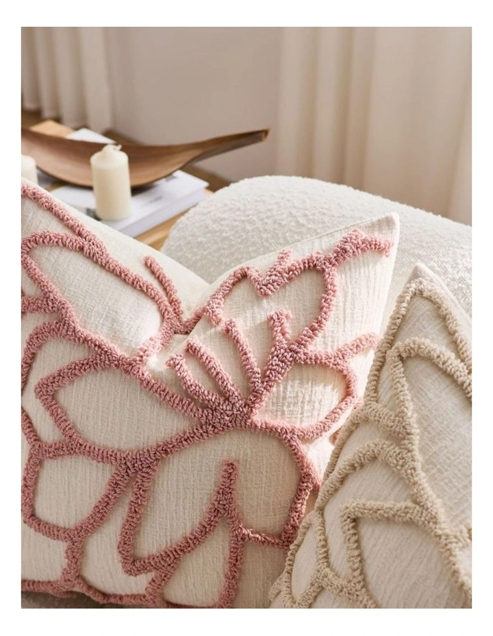 GIOIA CASA Tufted Rose Cushion Covers in Pink 2 Pack image 3