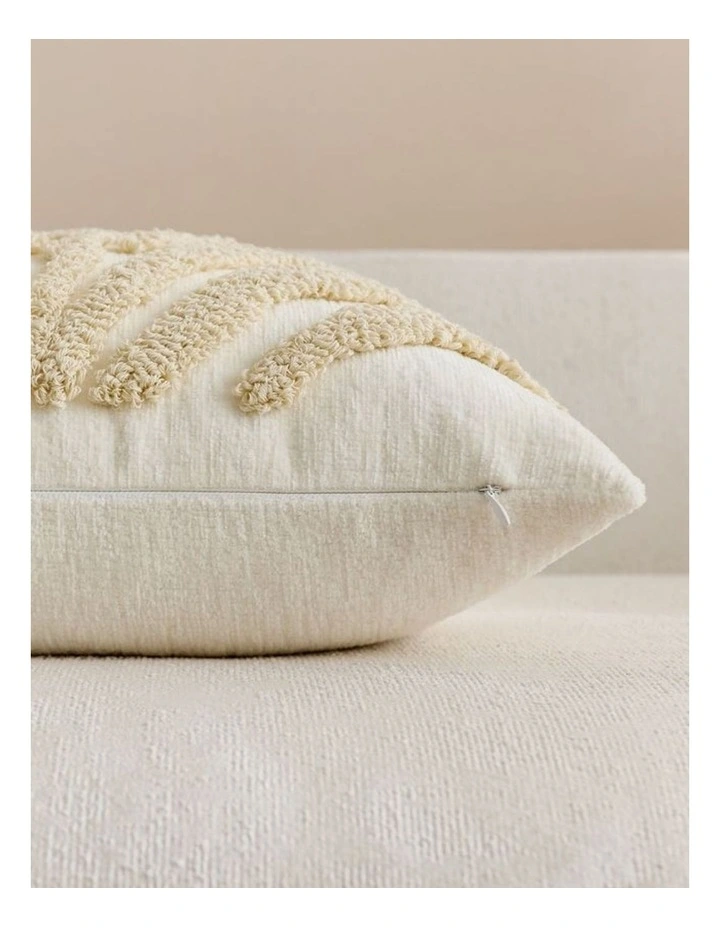 GIOIA CASA Tufted Leaf Cushion Covers in Ivory 2 Pack image 4