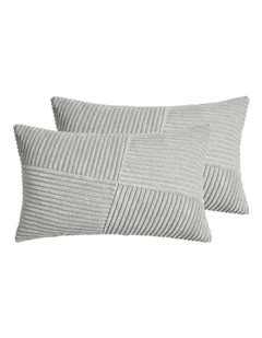 GIOIA CASA Windmill-Inspired Cushion Covers in Light Grey 2 Pack