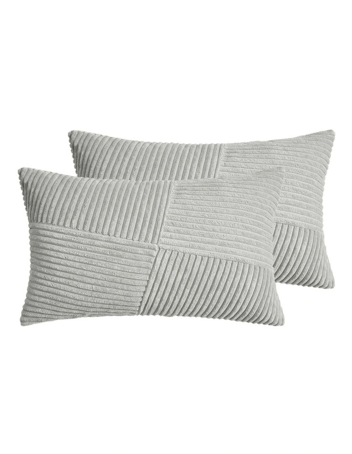 GIOIA CASA Windmill-Inspired Cushion Covers in Light Grey 2 Pack image 1