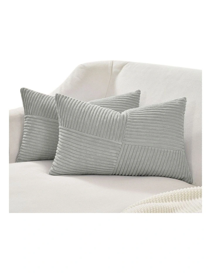 GIOIA CASA Windmill-Inspired Cushion Covers in Light Grey 2 Pack image 2