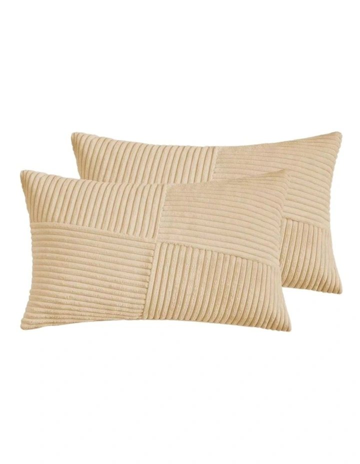GIOIA CASA Windmill-Inspired Cushion Covers in Beige 2 Pack image 1
